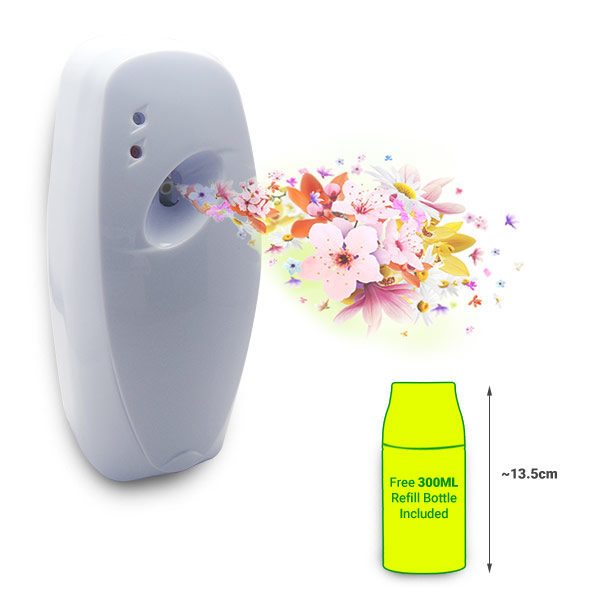 Automatic Air Freshener Dispenser with FREE FreshMatic Refill Can