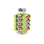 Spice-Rack-with-Cutlery-holder—Green