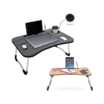 Portable Laptop Table Stand With Cup Holder & Tab Slot